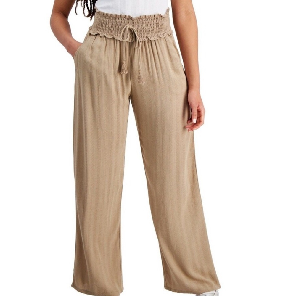 Women's Tan Wide Leg Pants